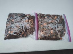 20 Pounds Of US Pennies Not Wheat Unsearched