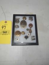 Early Pins Navarre Fire Dept Badge, Republic Steel