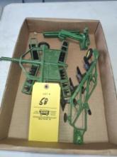 3 Diecast John Deere Tractor Implements