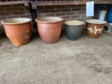 (4) Flower Pots