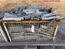 Large Lot of Firewood Kindling, Metal Caged Container Not Included