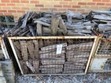 Large Lot of Firewood Kindling, Metal Caged Container Not Included