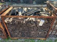 Large Lot of Firewood Kindling, Metal Caged Container Not Included