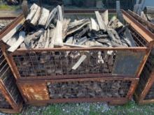 Large Lot of Firewood Kindling, Metal Caged Container Not Included