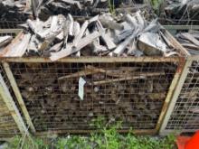 Large Lot of Firewood Kindling, Metal Caged Container Not Included