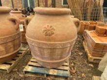 Giant Italian Terra Cotta Ornate Pot