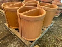 (2) Italian Terra Cotta Flower Pots