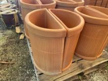 (2) Italian Terra Cotta Flower Pots