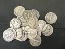 Mercury Dimes from the 40s bid x 20