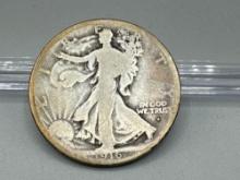 1916d on obverse Walking Liberty Half Dollar