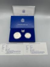 1986 Liberty Silver Dollar & Half Dollar Set