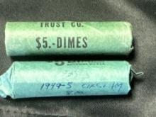 Roll of Silver Roosevelt Dimes unopened bid x 2