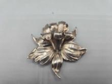 Sterling Floral Broach