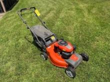 Husqvarna self propelled lawn mower with bag