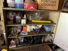 Metal cabinet with contents