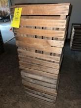 (6) Wood Apple Crates