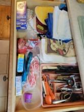 2 Drawers, Tupperware, Towels, Flatware