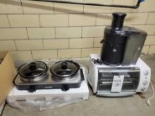 Clean Double Crock pot, Toaster oven, Blender, Food processor