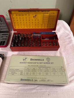 reloading supplies, firearm screwdrivers, etc