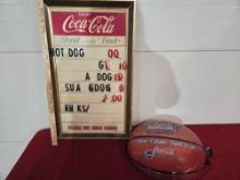 Coca Cola Menu Board & 2006 Final Four Basketball Light