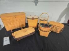 6 Longaberger Baskets