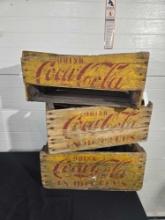3 Coca Cola Crates