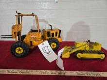 Tonka Forklift & Structo Bulldozer