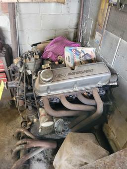 Ford 351 Windsor engine and stand
