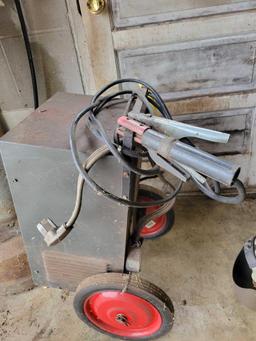 Montgomery Ward powr kraft stick welder with helmet