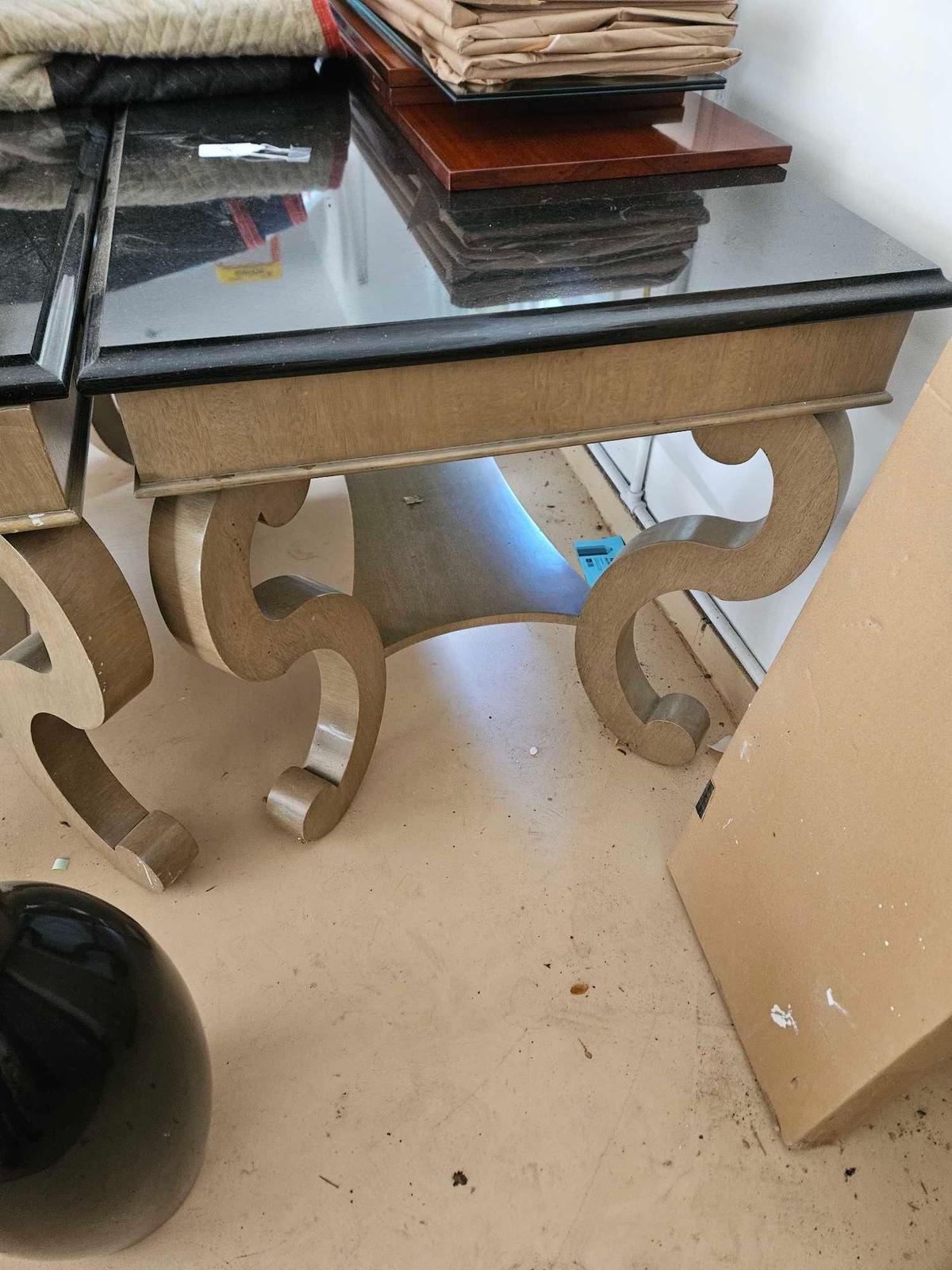 Marble top table, 30 x 50in