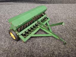 Assortment of Vintage John Deere Implements - Plow, Spreader, Drill 1/16