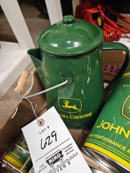 JD kettle, tins