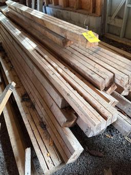 used 2x4's made into headers