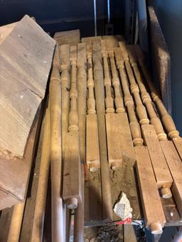 various wood stakes and spindles
