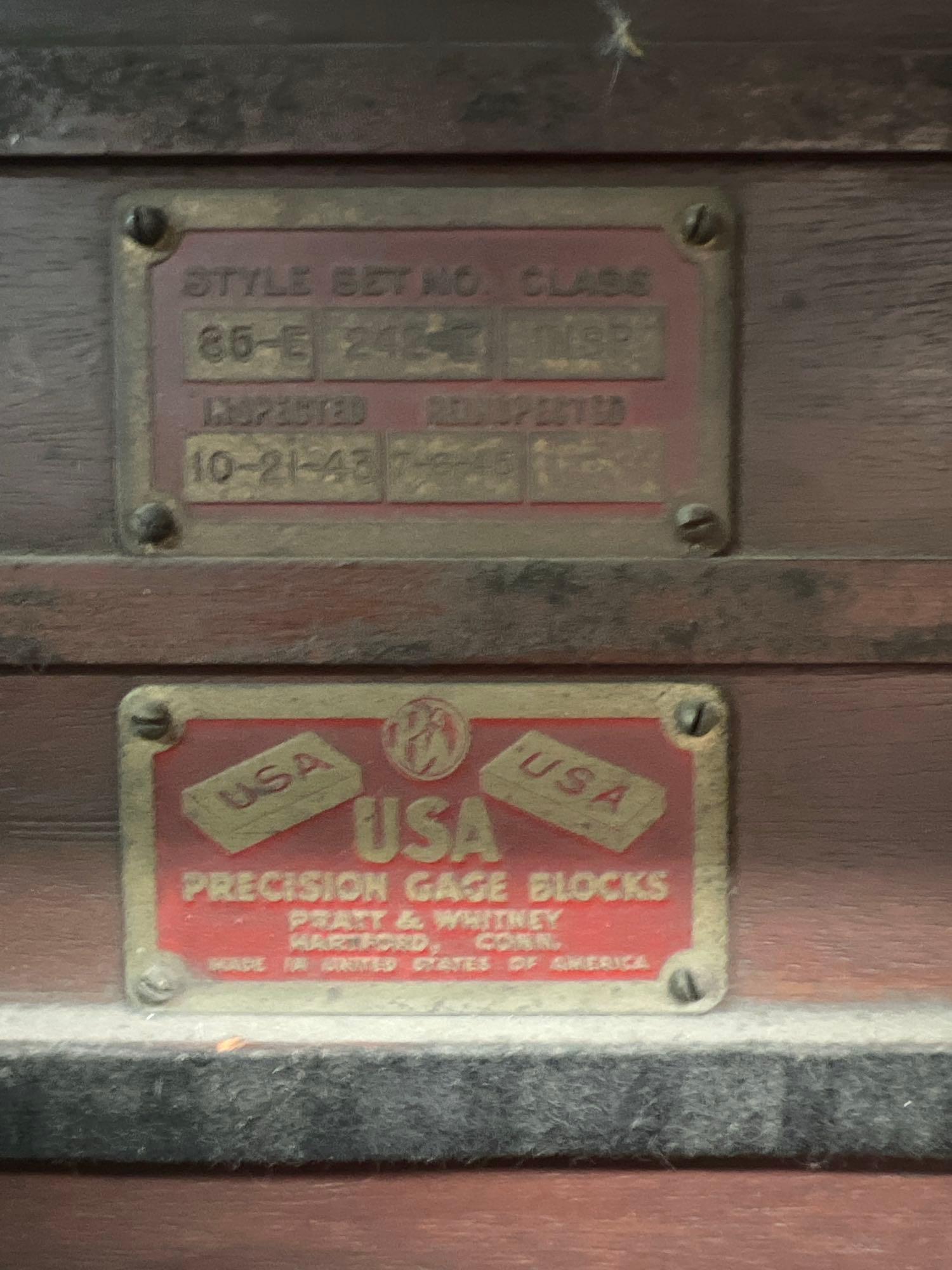 Pratt & Whitney Precision Gage Block Set