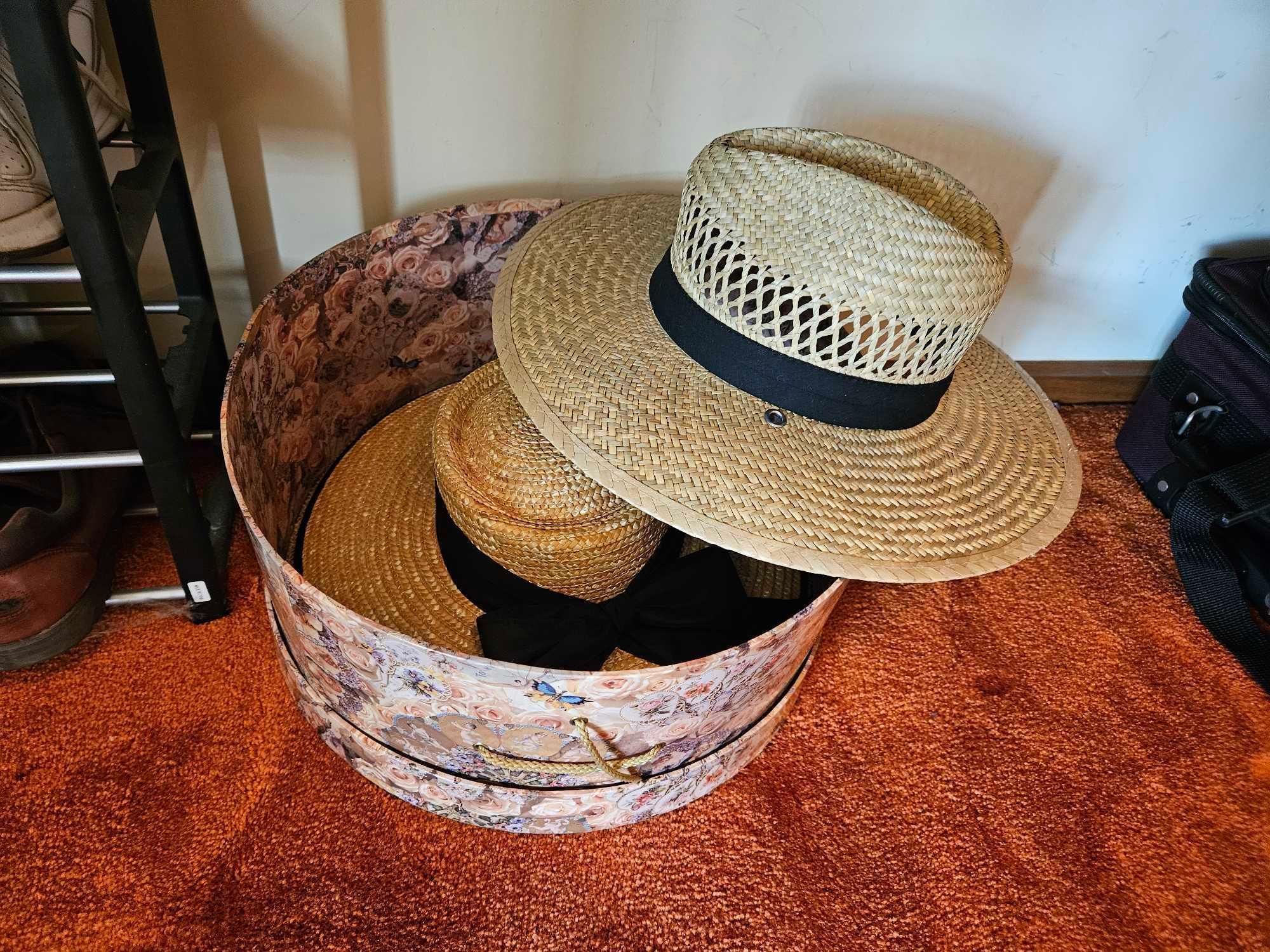 Contents of Closet - Mens Coats Size XL, Hats, Shoes Size 10.5