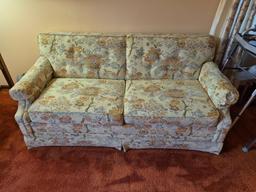 70 In. Floral Pattern Love Seat