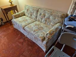 70 In. Floral Pattern Love Seat