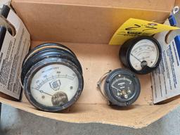 Shawmut Silver Plated Front Connection Contacts & Vintage Gauges