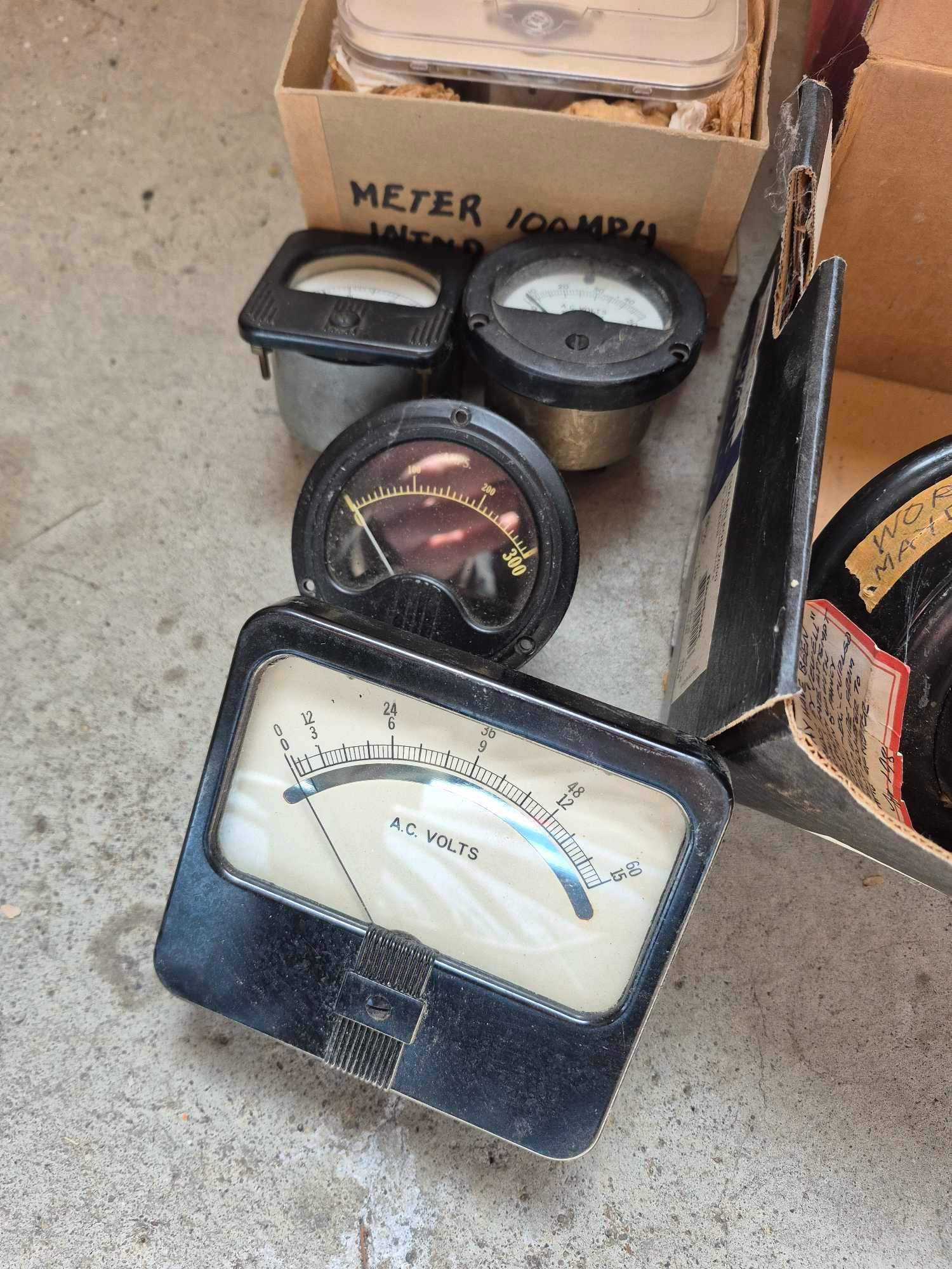 Shawmut Silver Plated Front Connection Contacts & Vintage Gauges