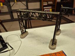 Lionel #182 Operating Crane with Controller, #927 Maintenance Kit and Pair of Signal Bridges