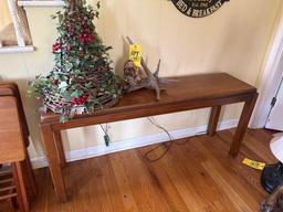 Sofa Table with Decor Items