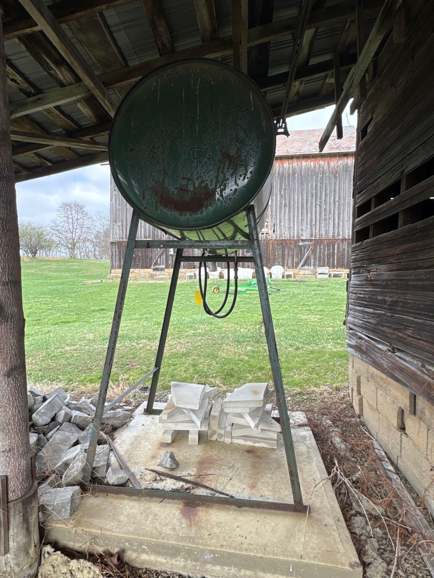 Approx 200 Plus Gal Gravity Flow Upright Fuel Tank