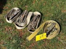 Four Ratchet Straps With Binders