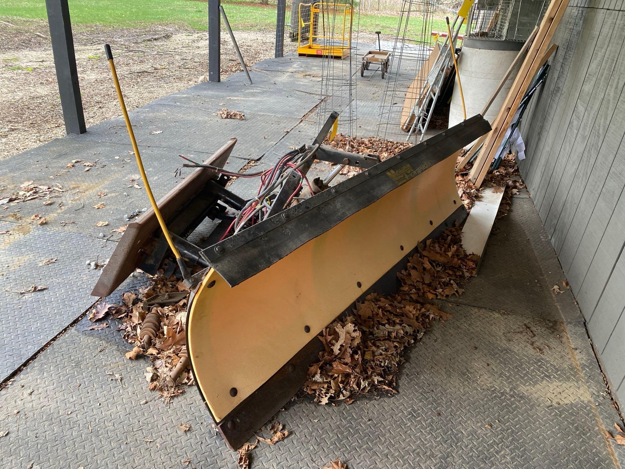 8ft Snow Plow w/ Quick-Tach Loader Plate