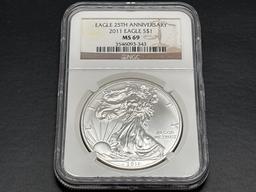 2011 MS69 1oz Fine Silver Eagle