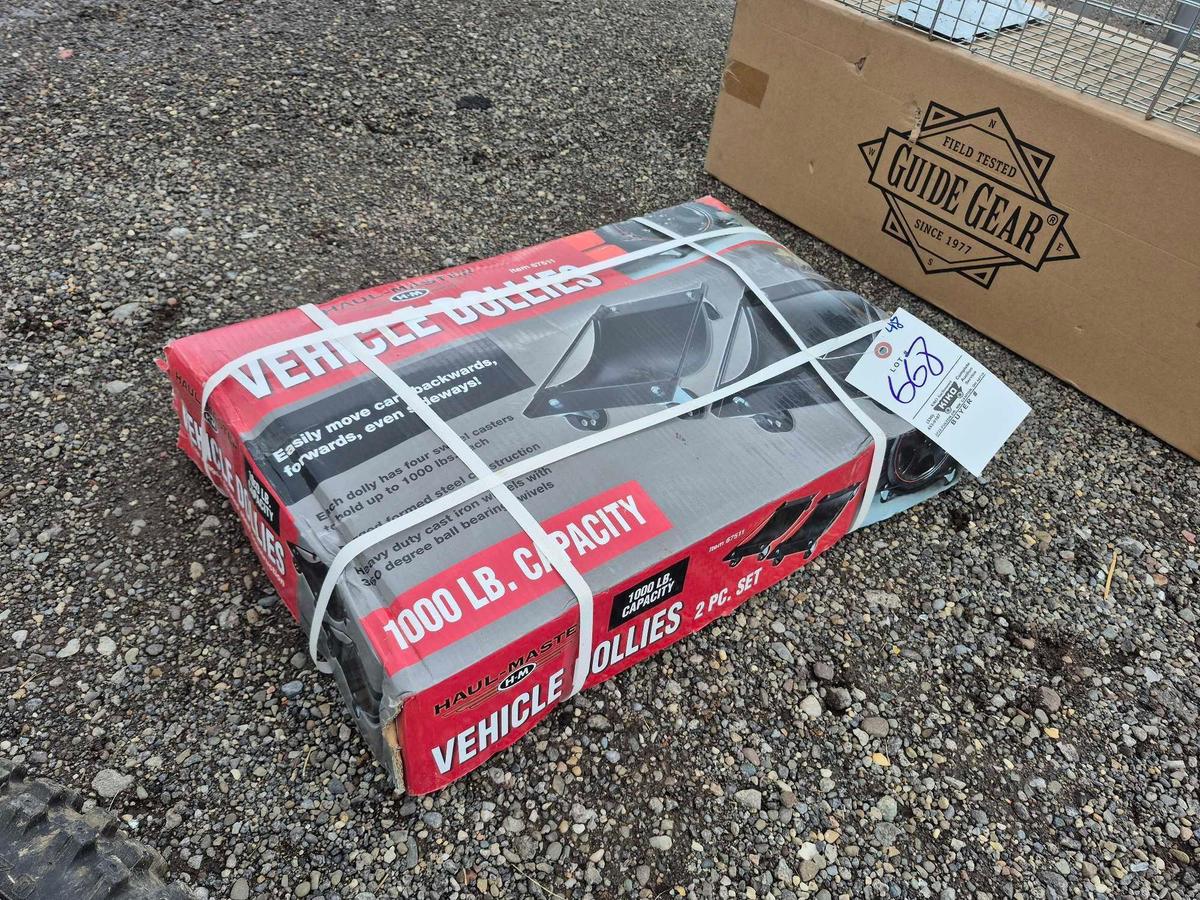 2 NIB Haul Master 1,000 Lb. Capacity Vehicle Dollies