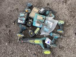 Makita drills, impacts drivers, and sawzall with chargers and extra batteries