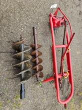 3pt post hole digger with 2 augers