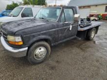 1997 Ford F350 flatbed, runs and drives